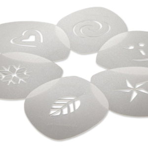 Aerolatte Cappuccino or Latte Art Stencils Pack, 6-Piece